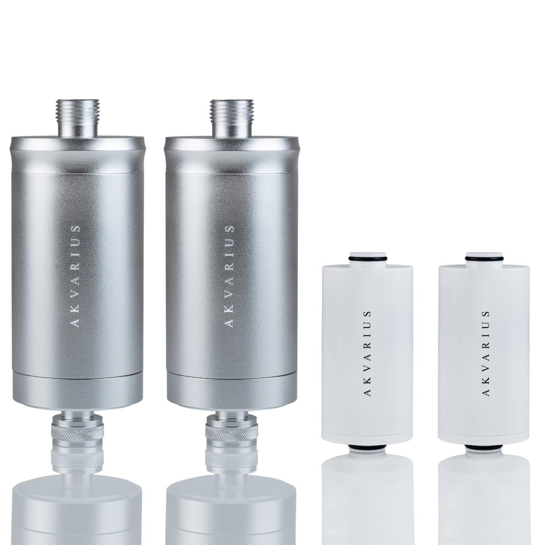 Du dušo filtrai ir dvi papildomos kasetės